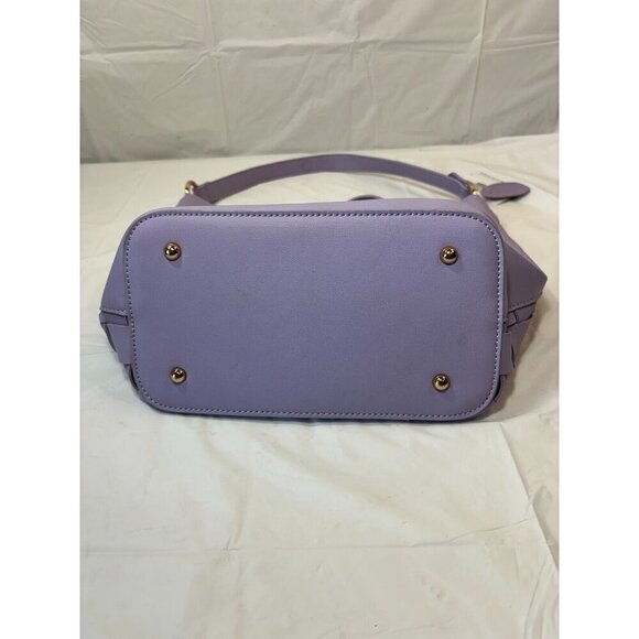 Mello World PURPLE BASKET WEAVE BUCKET BAG Purse/ Shoulder Bag - Picture 12 of 14